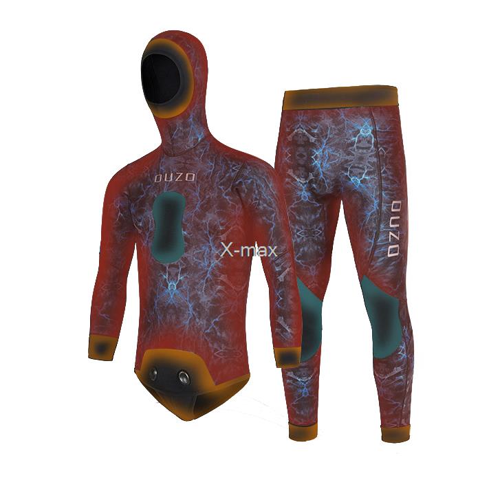 2 조각 네오프렌 잠수복 5mm 위장 긴 소매 분열 후 - Scuba Diving Wetsuit 5Mm Neoprene 리뷰 및 가격