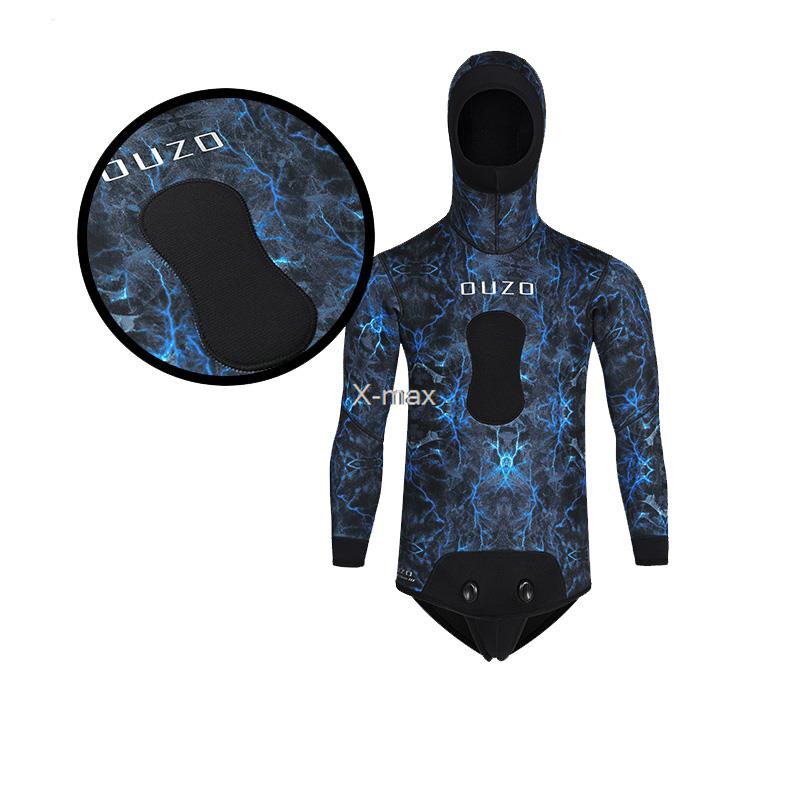 2 조각 네오프렌 잠수복 5mm 위장 긴 소매 분열 후 - Scuba Diving Wetsuit 5Mm Neoprene 리뷰 및 가격