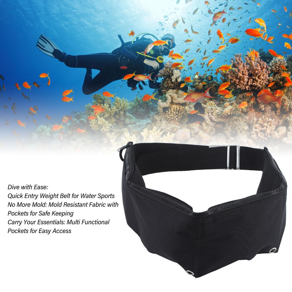 4개의 주머니가 달린 다이빙 웨이트 벨트, 이중 D자형 - Scuba Weight Belt Pocket Quick Release 리뷰 및 가격