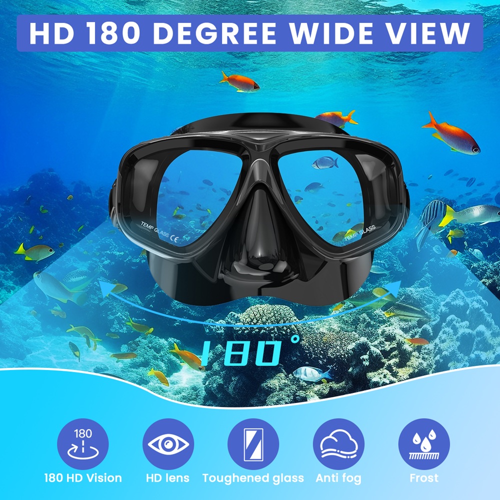 스쿠버 광학 강화 안경 다이빙 마스크 성인 근시 수영  - Diving Mask Tempered Glass Optical 리뷰 및 가격